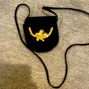 Ann Turk authentic black suede bag